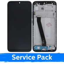Screen for Xiaomi Redmi 7 with frame / Eclipse Black / (Service Pack)