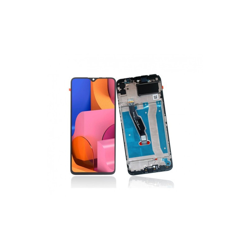 Ekranas skirtas Huawei Y6P 2020 juodas su rėmeliu HQ