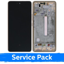 Screen for Samsung A536 A53 5G with frame / Peach / (Service Pack)
