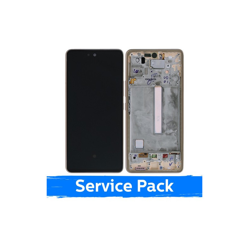 Screen for Samsung A536 A53 5G with frame / Peach / (Service Pack)