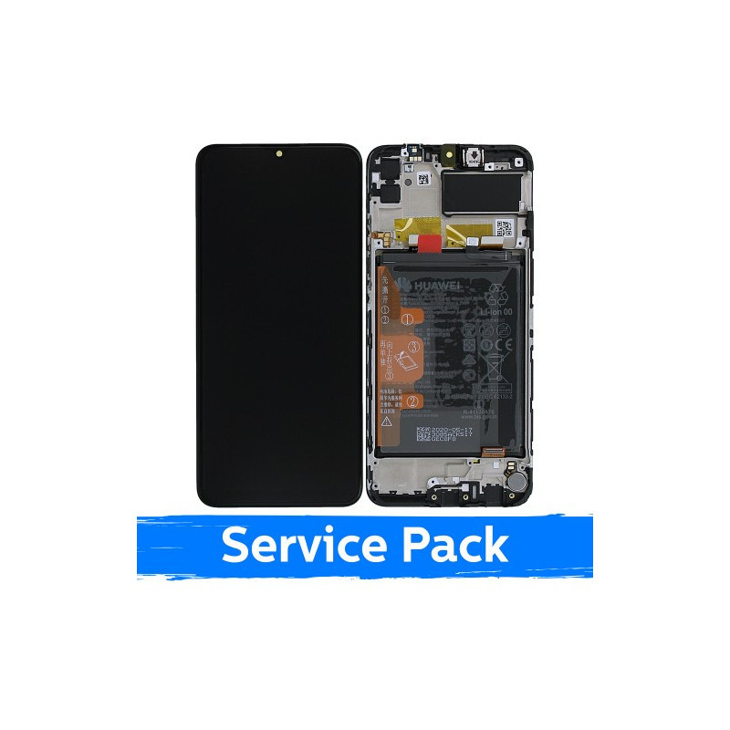 Ekranas skirtas Huawei Y6P 2020 juodas su rėmeliu (Service Pack)