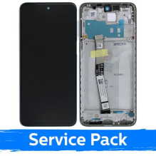 Screen for Xiaomi Redmi Note 9S (Note 9 Pro) with frame / Glacier White / (Service Pack)