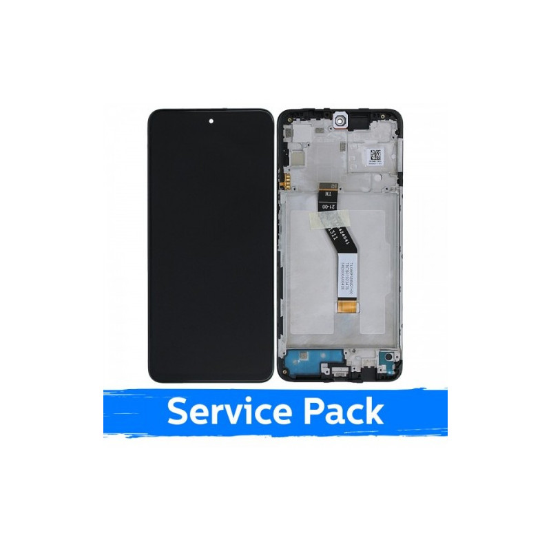 Ekranas skirtas Xiaomi Poco M4 Pro 5G / Redmi Note 11S (5G) juodas su rėmeliu / (Service Pack)
