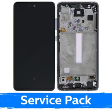 Ekranas skirtas Samsung A528 A52s su rėmeliu / Awesome Purple / (Service Pack)