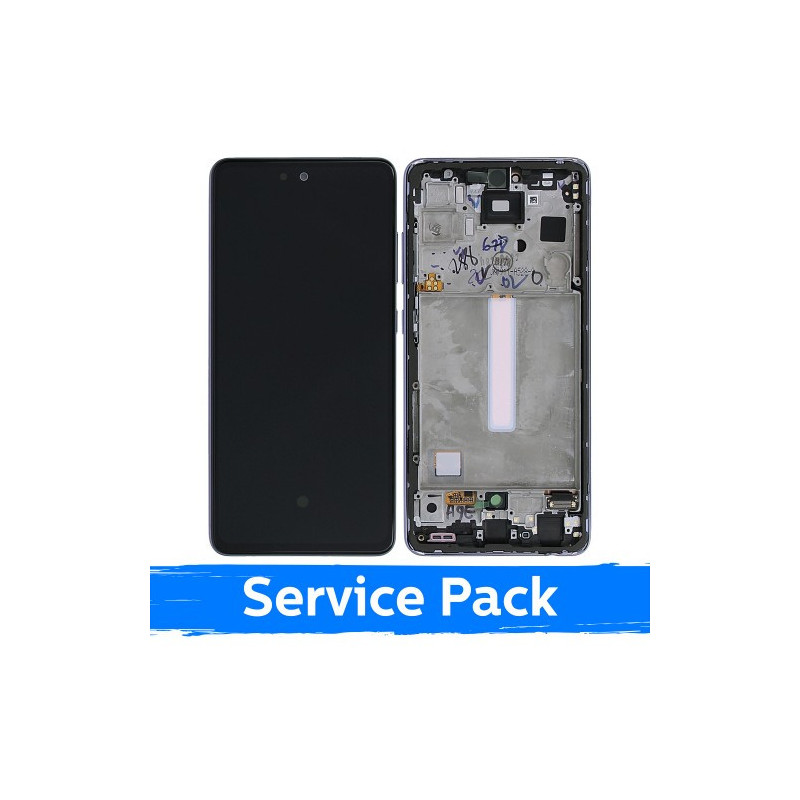 Ekranas skirtas Samsung A528 A52s su rėmeliu / Awesome Purple / (Service Pack)