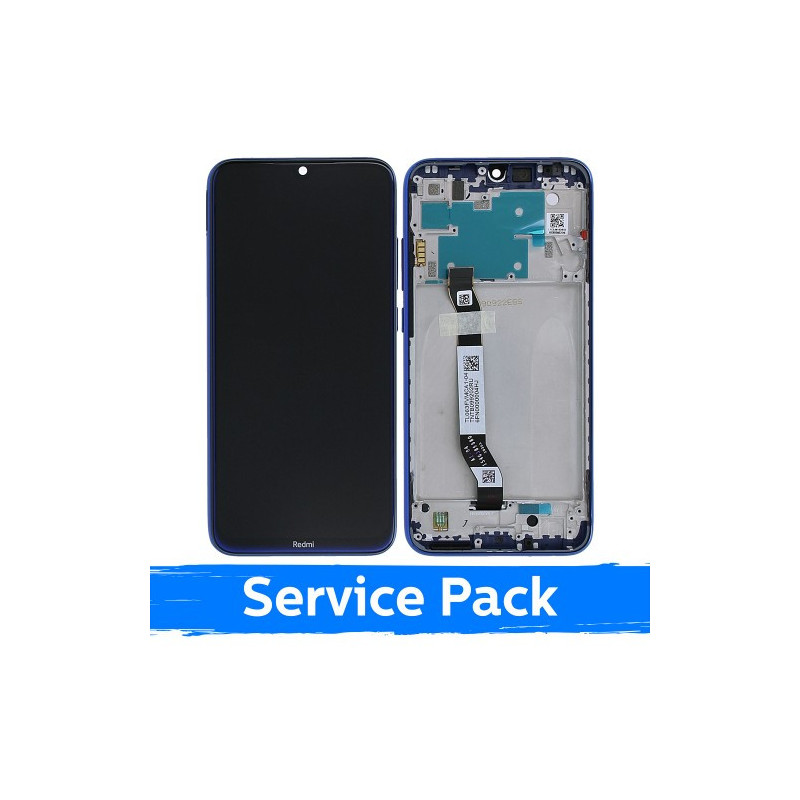 Ekranas skirtas Xiaomi Redmi Note 8 (Note 8 2021) su rėmeliu / Blue / (Service Pack)