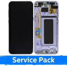 Ekranas skirtas Samsung G955 S8 Plus su rėmeliu / Orchid Gray / (Service Pack)