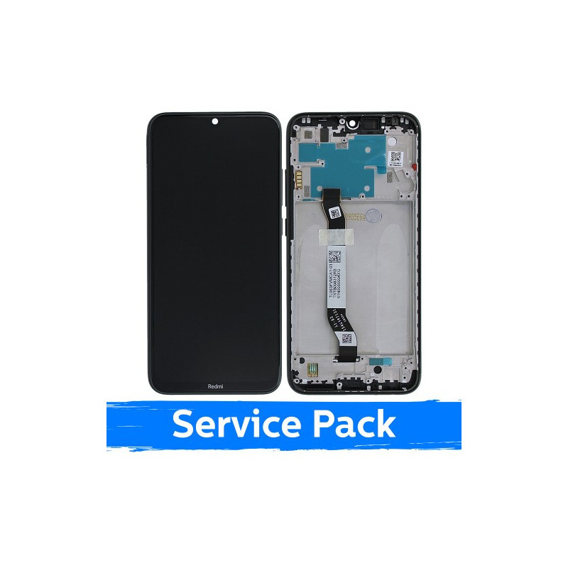 Ekranas skirtas Xiaomi Redmi Note 8 (Note 8 2021) su rėmeliu / Black / (Service Pack)