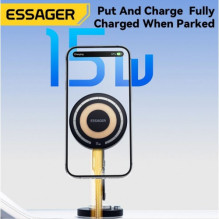 Car holder Essager 'Stand' black (15W / Magsafe Compatible) (magnetic / adhesive)