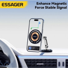 Car holder Essager 'Stand' black (15W / Magsafe Compatible) (magnetic / adhesive)