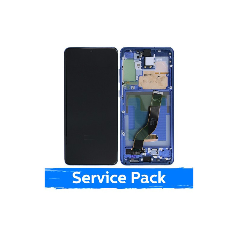 Ekranas skirtas Samsung G986 (G985) S20 Plus su rėmeliu / Aura Blue / (Service Pack)