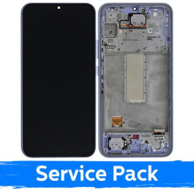 Ekranas skirtas Samsung A346 A34 5G su rėmeliu / Violet / (Service Pack)