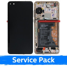 Ekranas skirtas Huawei P40 su rėmeliu / Blush Gold / (Service Pack)