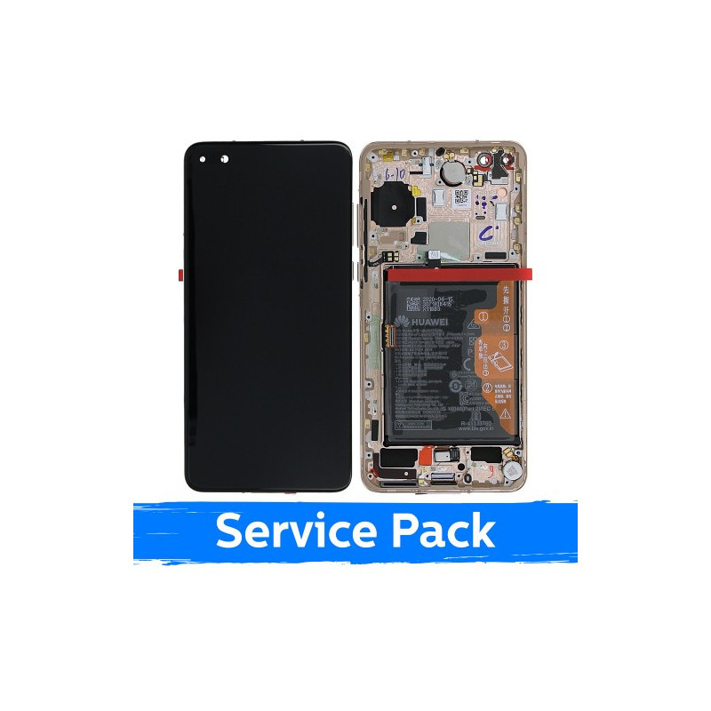 Ekranas skirtas Huawei P40 su rėmeliu / Blush Gold / (Service Pack)