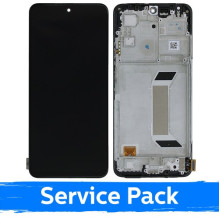 Screen for Xiaomi Redmi Note 12 5G / Poco X5 5G black with frame (Service Pack)
