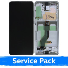 Ekranas skirtas Samsung G986 (G985) S20 Plus su rėmeliu / Cloud White / (Service Pack)