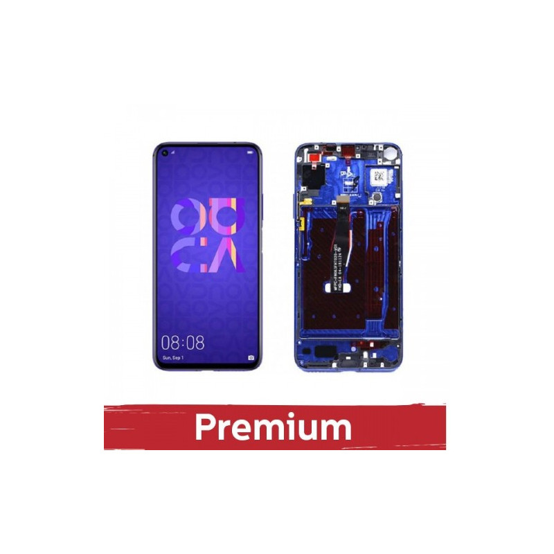 Ekranas skirtas Huawei Nova 5T / Honor 20 su rėmeliu / Sapphire Blue / OEM