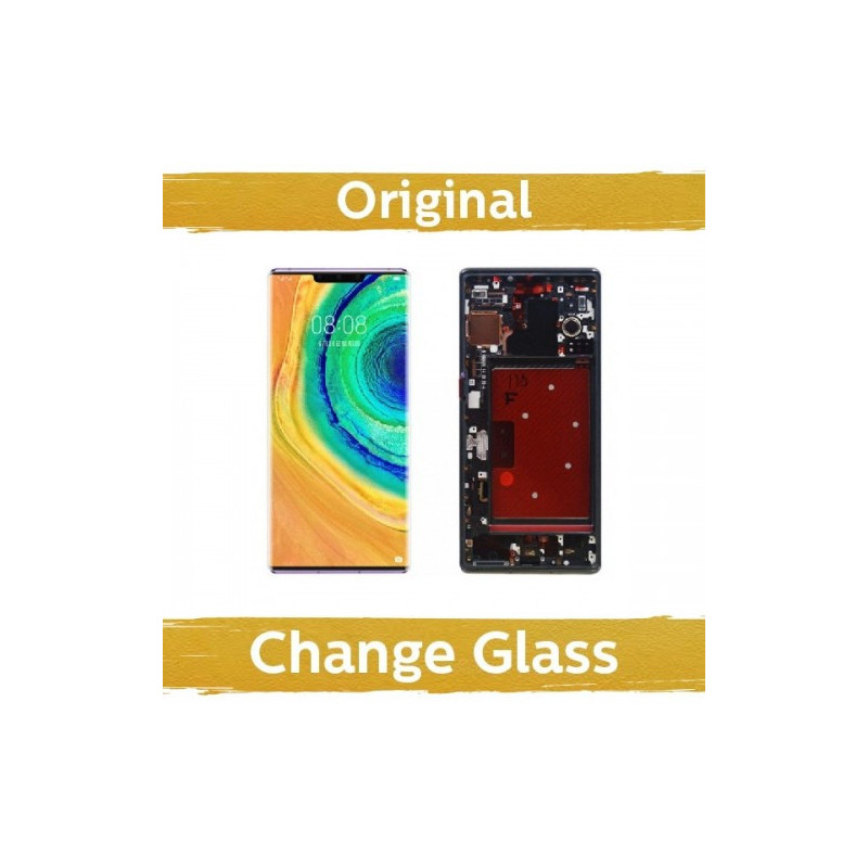 Ekranas skirtas Huawei Mate 30 Pro su rėmeliu / Black / (Atnaujintas: China)