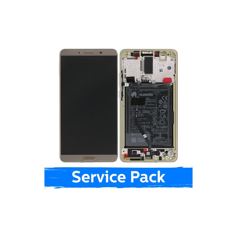 Ekranas skirtas Huawei Mate 10 rudas su rėmeliu (Service Pack)