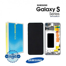 Screen for Samsung G970 S10e with frame / Prism White / (Service Pack)