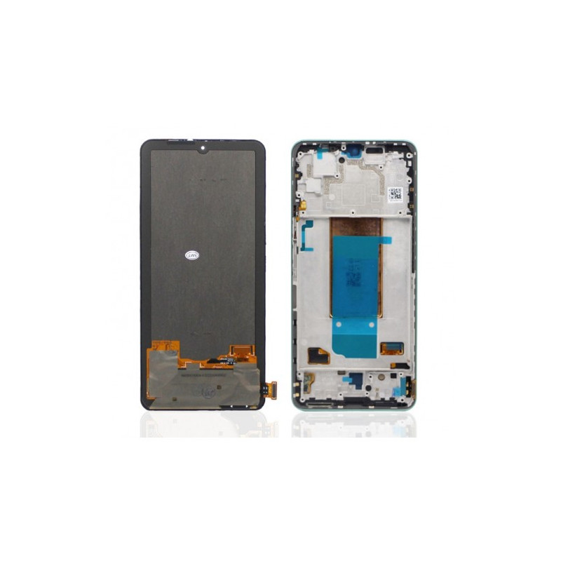 Ekranas skirtas Xiaomi Poco F4 5G su rėmeliu / Nebula Green / HQ