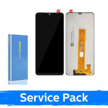 Screen for Samsung A125 A12 / A022 A02 4G black (Service Pack / Aftermarket)(NF version)