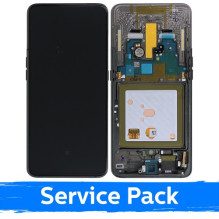 Ekranas skirtas Samsung A805 2019 A80 juodas su rėmeliu (Service Pack)