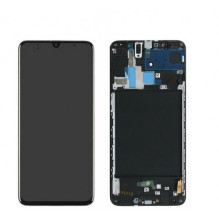 Screen for Samsung A705 A70 black with frame HQ