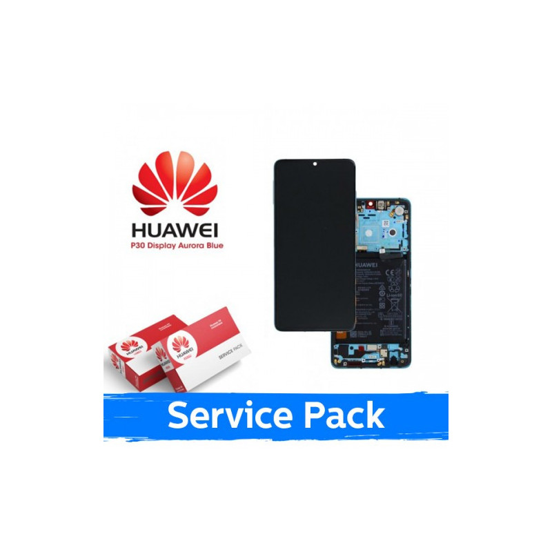 Ekranas skirtas Huawei P30 su rėmeliu / Aurora / (Service Pack)