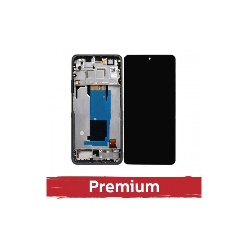 Ekranas skirtas Xiaomi Redmi Note 11 Pro / Poco X4 Pro 5G juodas su rėmeliu OEM