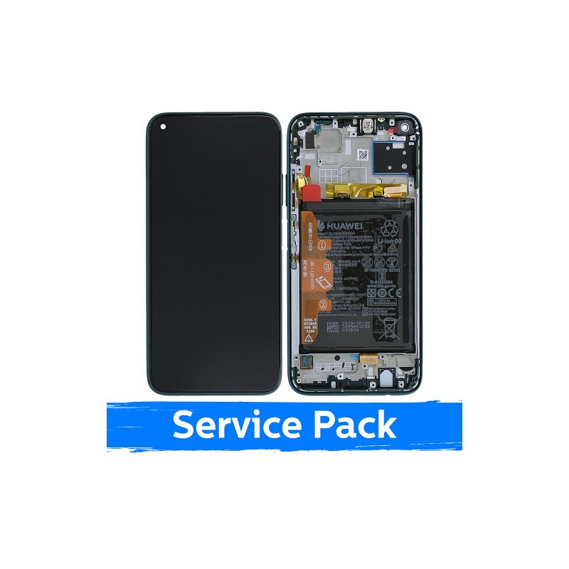Ekranas skirtas Huawei P40 Lite su rėmeliu / Crush Green / (Service Pack)