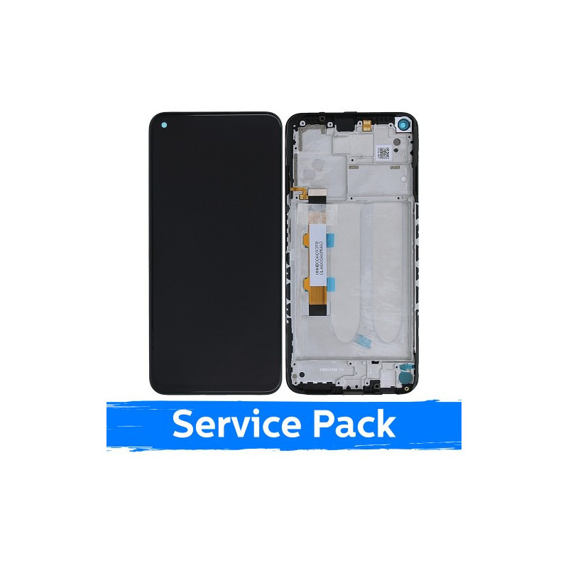 Ekranas skirtas Xiaomi Redmi Note 9T / Note 9 5G su rėmeliu juodas (Service Pack)