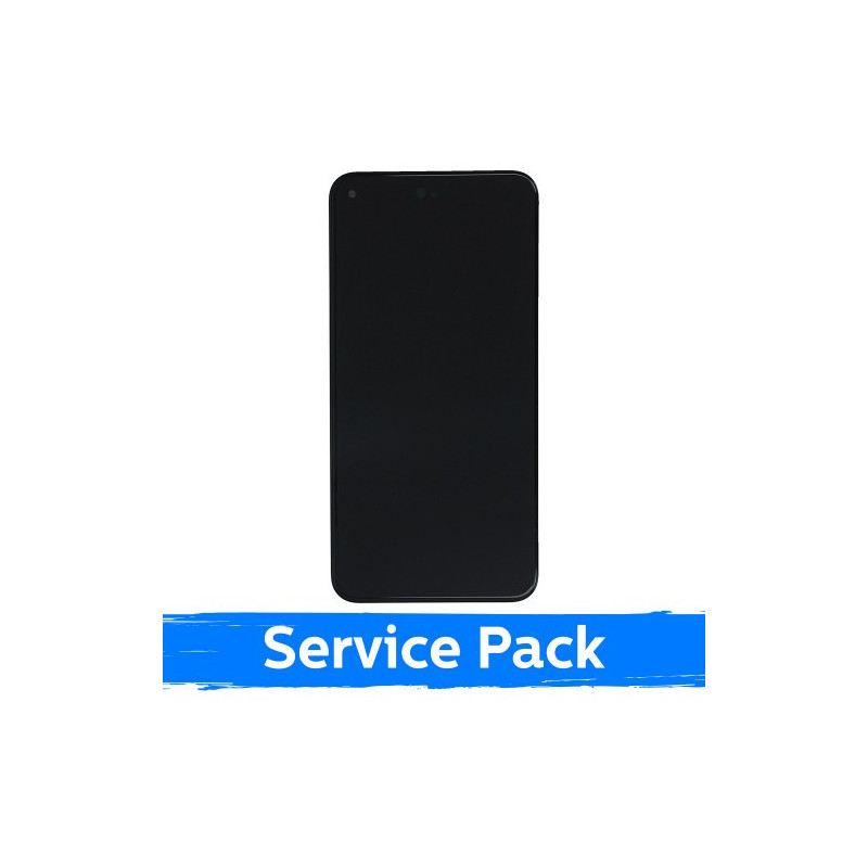 Ekranas skirtas Google Pixel 5 juodas su rėmeliu (Service Pack)