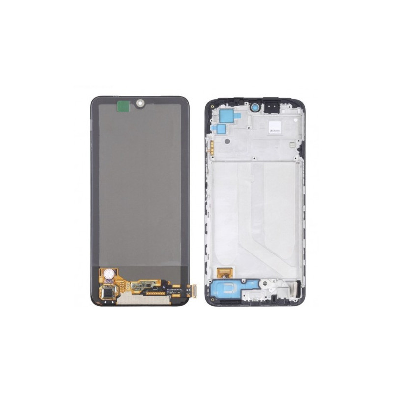 Ekranas skirtas Xiaomi Redmi Note 10 / Note 10S / Poco M5s juodas su rėmeliu HQ