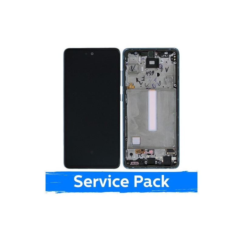 Ekranas skirtas Samsung A525 (A526) A52 su rėmeliu / Awesome Blue / (Service Pack)