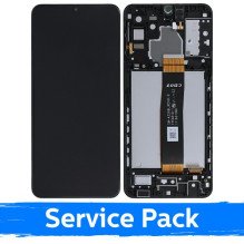 Ekranas skirtas Samsung A326 A32 5G juodas su rėmeliu (Service Pack)