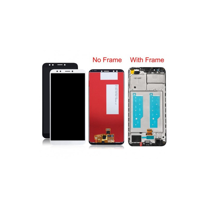 Screen for Huawei Y7 2018 with frame black HQ