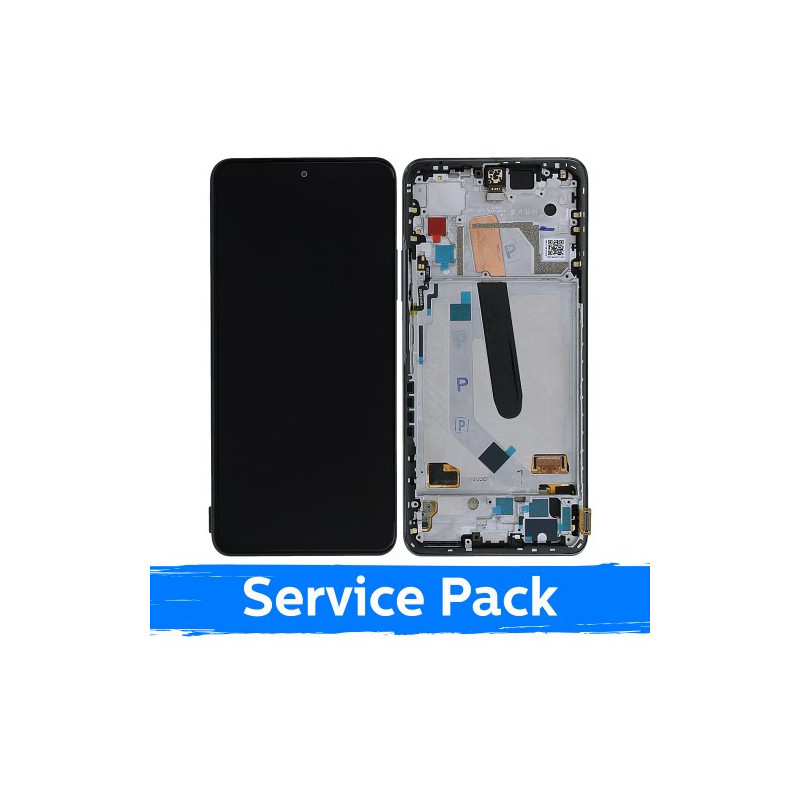 Ekranas skirtas Xiaomi Poco F3 (Mi 11X / Mi 11i) su rėmeliu / Night Black / (Service Pack)