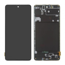 Screen for Samsung A715 A71 black with frame HQ