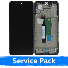 Screen for Xiaomi Poco X4 GT 5G (2022) black with frame (Service Pack)