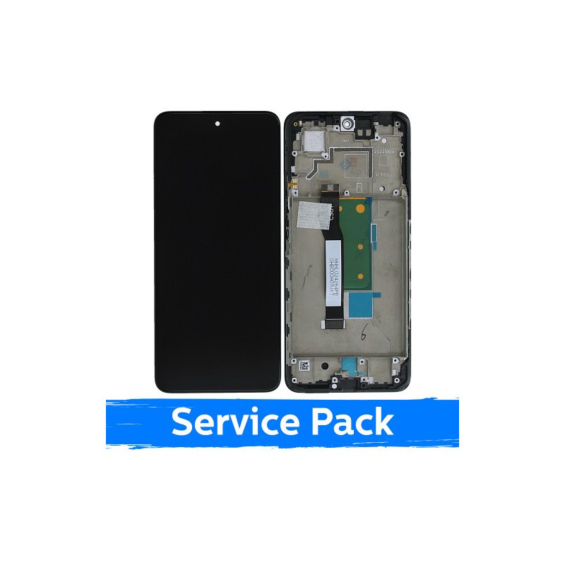 Screen for Xiaomi Poco X4 GT 5G (2022) black with frame (Service Pack)