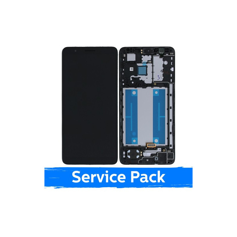 Screen for Samsung A013 A01 Core (2020) black with frame (Service Pack)