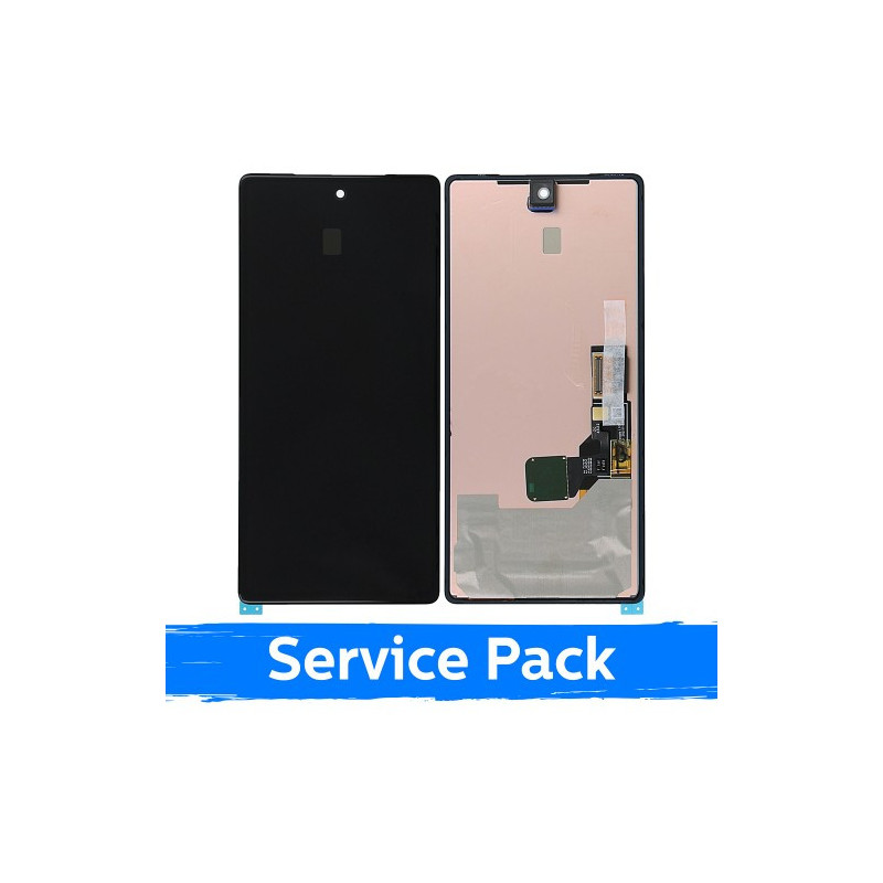 Ekranas skirtas Google Pixel 7A juodas su rėmeliu (Service Pack)