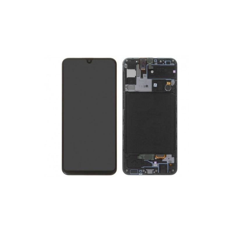 Ekranas skirtas Samsung A307 A30s juodas su rėmeliu HQ