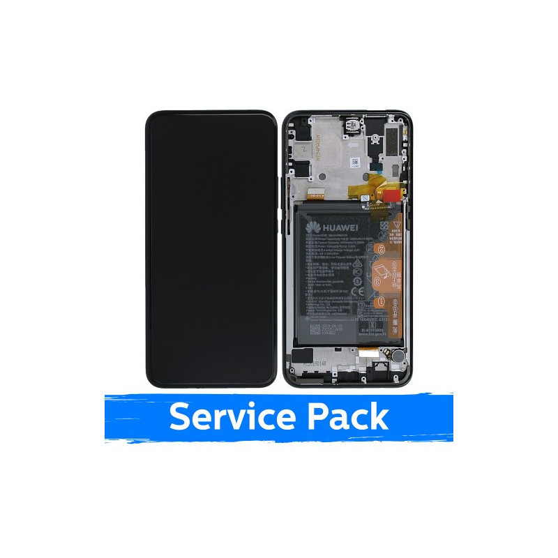 Screen for Huawei P Smart Z with frame / Midnight Black / (Service Pack)
