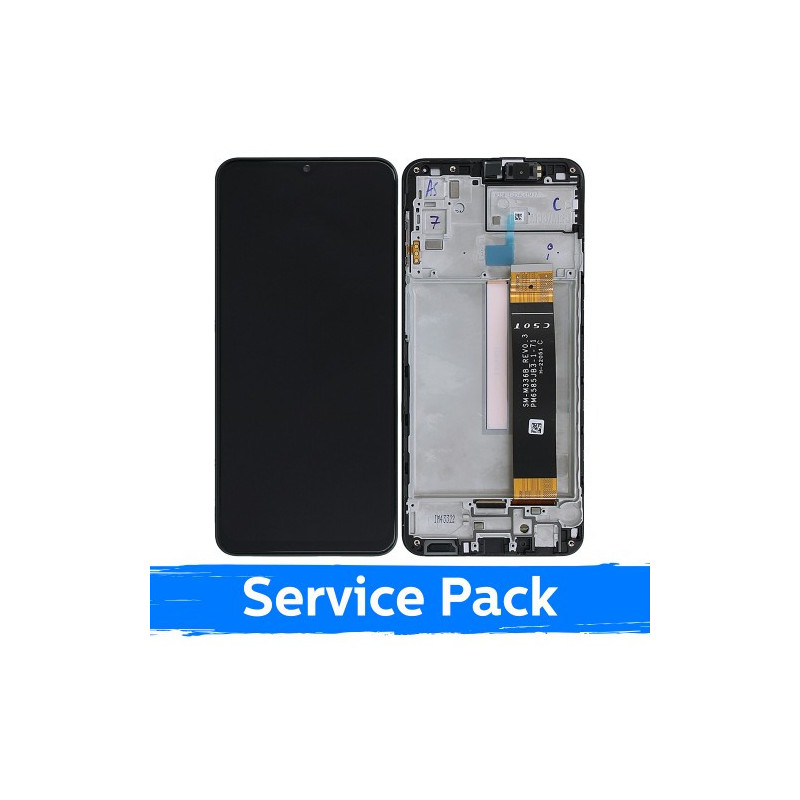 Ekranas skirtas Samsung M236 M23 5G / M336 M33 5G juodas su rėmeliu (Service Pack)