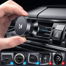 Automobilinis laikiklis Wozinsky 'WMH-04' juodas (magnetinis / grotelėms)