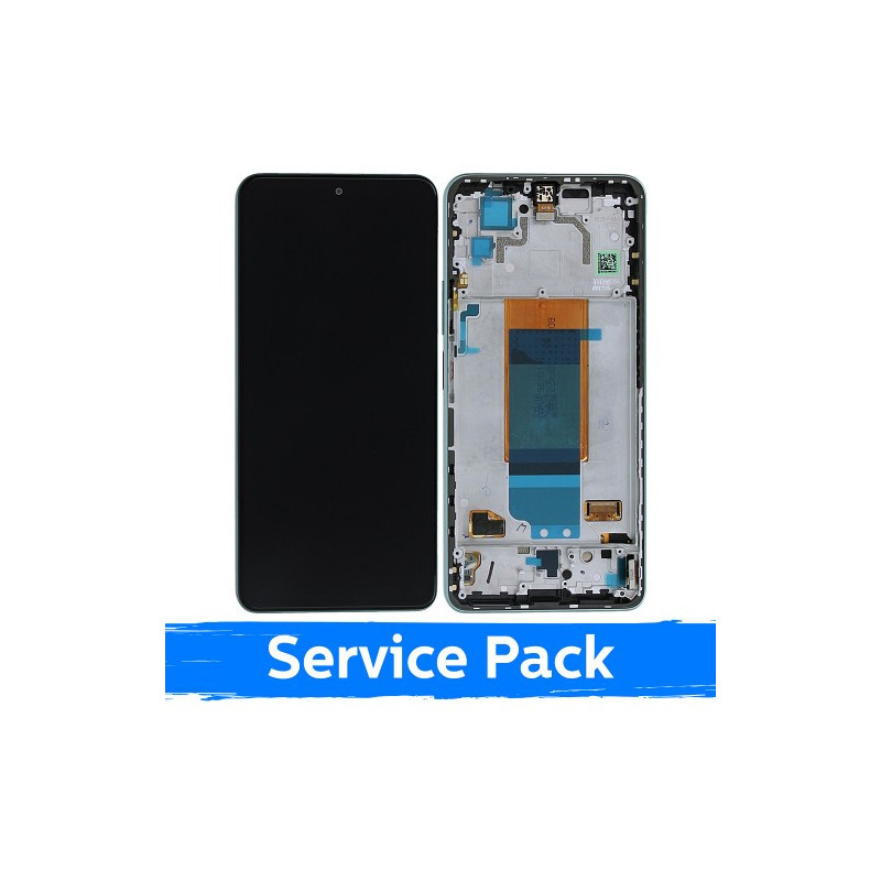 Ekranas skirtas Xiaomi Poco F4 5G su rėmeliu / Nebula Green / (Service Pack)
