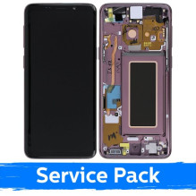 Screen for Samsung G960 S9 with frame / Purple / (Service Pack)