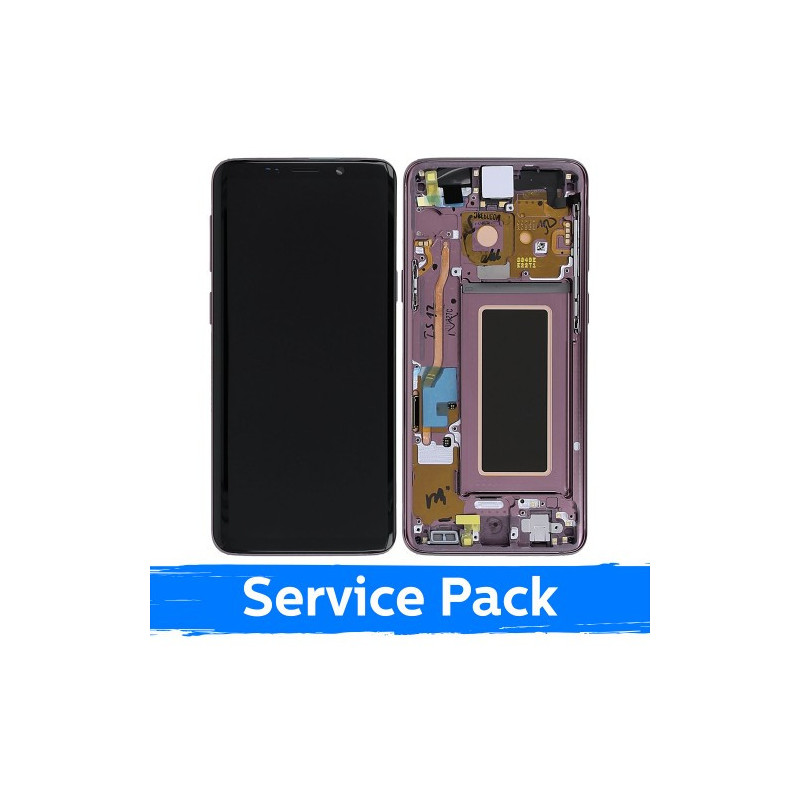 Screen for Samsung G960 S9 with frame / Purple / (Service Pack)